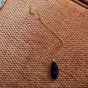 Purple crystal pendant necklace